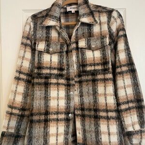 BB Dakota Checkered Wool-Blend Jacket